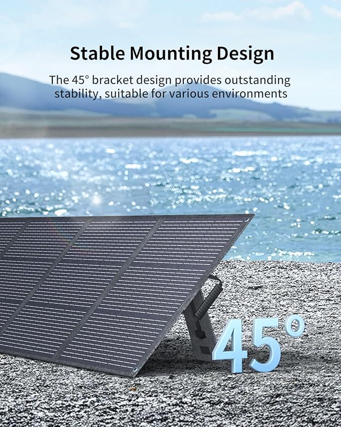 200W Portable Solar Panel with Kickstand, Foldable & Durable, 23.5% High Efficiency, Waterproof IP68 for Power Station Off Grid Outdoor Adventures Camping RV Road Trip Home (PV200)