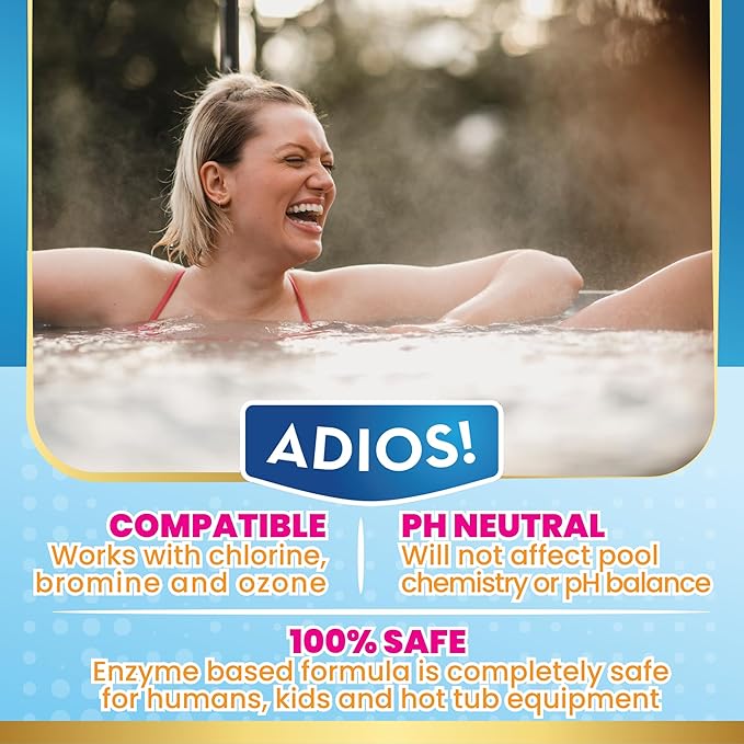 3-in-1 Hot Tub Cleaner Clarifies Water, Prevents Scum, Removes Foam and Stops Odors - 32oz (Quart)