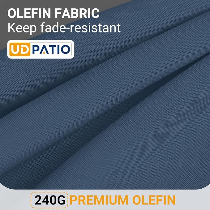 UDPATIO Aluminum Patio Furniture Set Oversize Outdoor Seating Set for Balcony(Include Waterproof Sofa Cover)