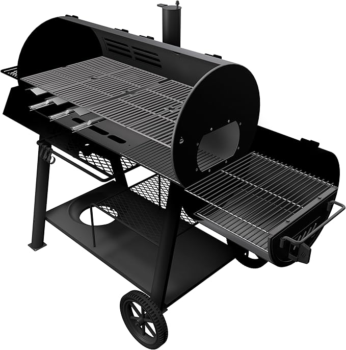 Oklahoma Joe's Canyon Combo Charcoal and Gas Smoker & Grill, Black - 24203004