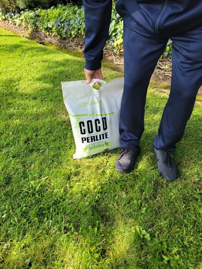 Nutrifield Coco Coir Perlite Mix 10 Liter - 70/30 Blend - Pre Buffered with Calcium, Organic Coconut Coir & Perlite for Plants - Hydroponic, Indoor & Outdoor, Grow Bags & House Plants