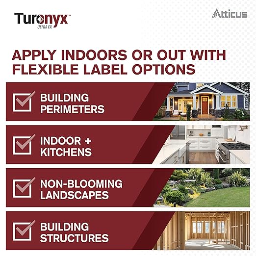Atticus Turonyx Ultra FX Insecticide – Compare to Leading Brand – Pest Control for Indoor and Outdoor Use – Ants, Beetles, Roaches, Spiders, Fleas, Flies, Ticks (900 mL)