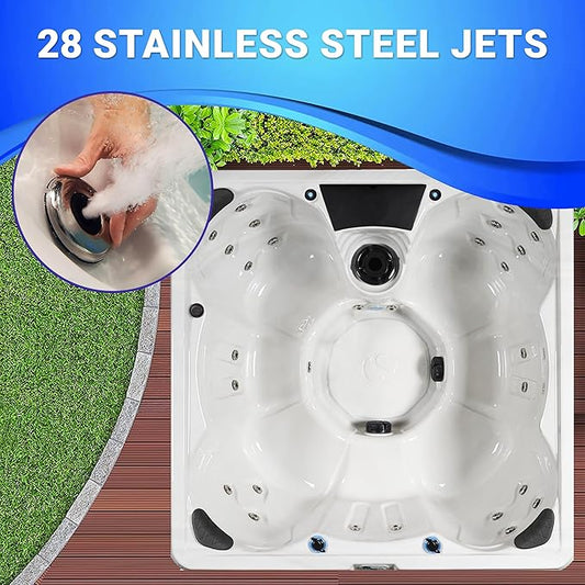 AquaLife Edgewater® EX 6-7 Person 28-Jet Acrylic Non-Lounger Hot Tub with Ozonator
