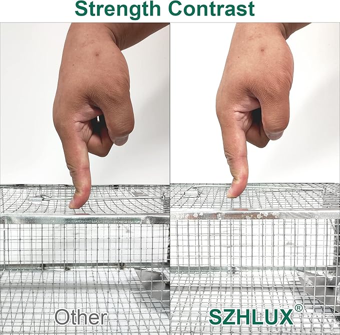 SZHLUX Rat Trap,Mouse Traps Work for Indoor and Outdoor,Small Rodent Animal-Mice Voles Hamsters Cage,Catch and Release(Small), Silver (SZ-SL2614X)