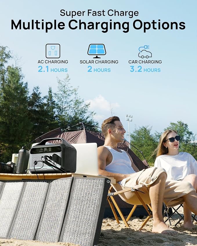 DaranEner Portable Power Station 300W, 192Wh (60,000mAh) Large Power Bank with 110V AC Outlet, LiFePO4 Battery Backup, 2H Fast Charging, 8-Ports Mini Generator for Camping, Home Emergency, Travel