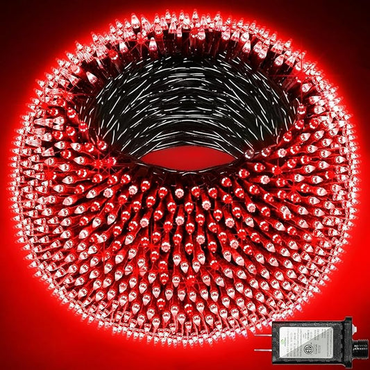 750 LED 240FT Christmas Lights Outdoor,12 Lighting Modes Christmas String Lights with Timer, Dimmable Plug in Red LED StringLights Waterproof for Yard Tree Wedding Party Holiday Red