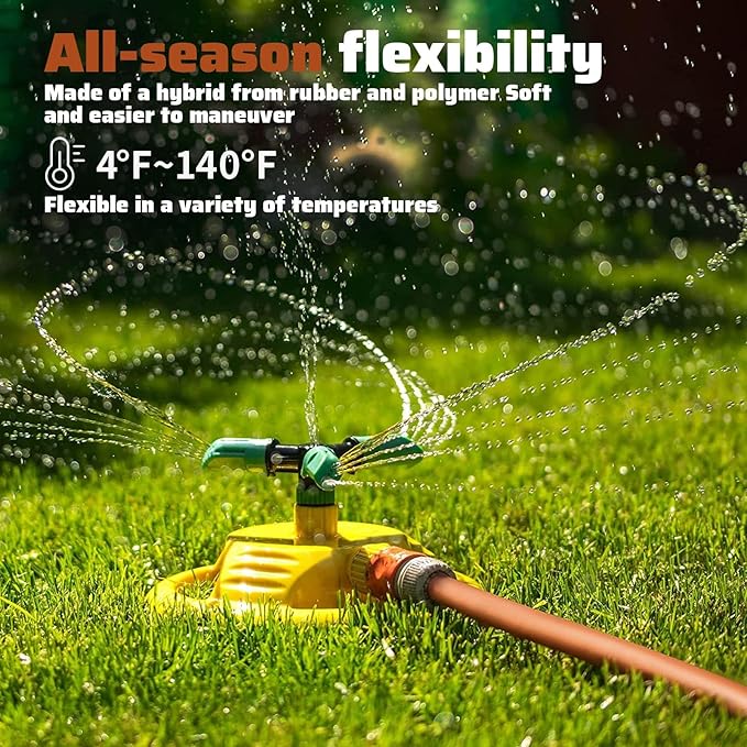 Worth Short Lead-in Hybrid Garden Hose 5/8 in. x 10 ft. -Kink Free, No Leaking, Male/Female Fittings -Heavy Duty Durable Flexible Lightweight Water Pipe -Brass Aluminum Ends for Household & Yard Use