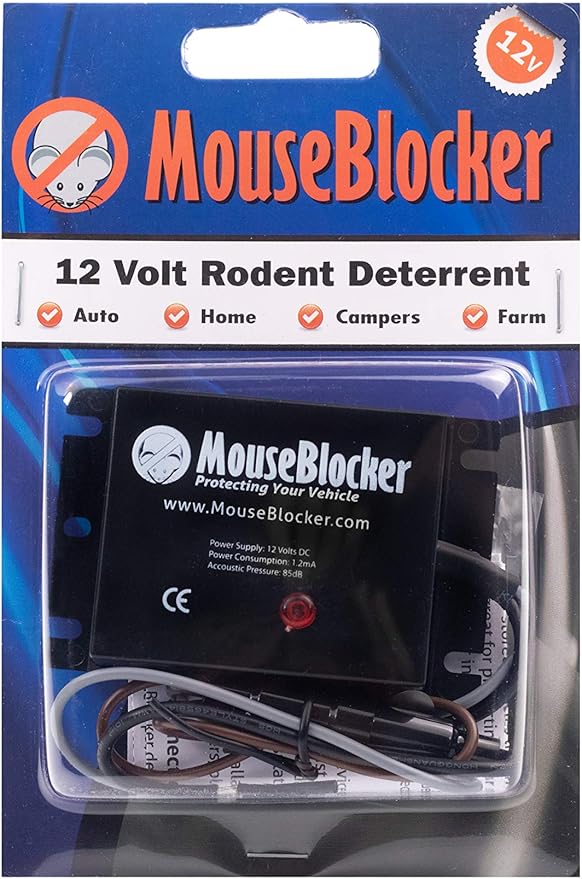 12V Ultrasonic Under Hood Mouse and Rodent Deterrent for Your Vehicle