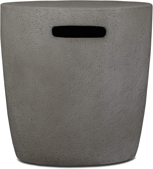 Real Flame Riverside Propane Round Tank Cover, Conceals a 20lb Tank - Lightweight, Weather, Sun & Rust Resistant