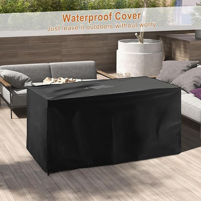 Giantex 52" Outdoor Propane Fire Pit - 50,000 BTU Wicker Patio Gas Fire Table w/Lid, Waterproof Cover, Tempered Glass Wind Guard & Blue Fire Stone, PE Rattan Firepit Table w/Storage Shelf (Brown)