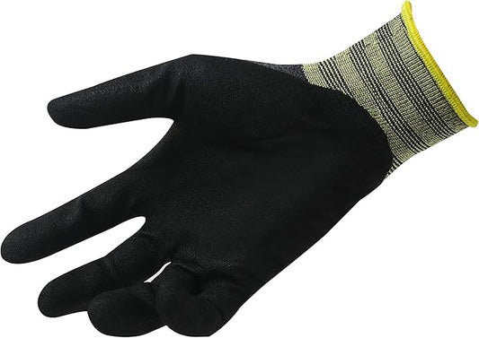 GYC Gloves, Sanitized, DIY Gardening, Super Slim Water-based PU ECO Micro Finish Safety Work Gloves - 10 Pairs Pack - Comfortable Grip, Anti-Slip (3285SPZ / SIZE 8 - Medium)
