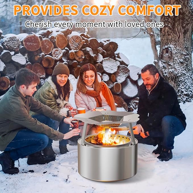 Solo Stove Yukon Heat Deflector 27" - Upgraded 304 Stainless Steel Portable Heat Diffuser with Detachable Legs & Handle, Capture and Redirect Warmth, Camping Accessory