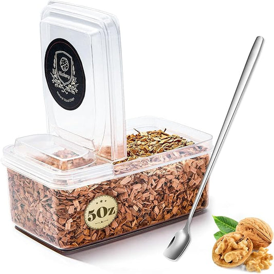 5 Oz Hickory/Pecan Chips for Smoking, Wood Chips for Cocktail Smoker, Flavored Smoker Chips for Old Fashions, Whiskey, Bourbon, Smoker Drinks, Smoking Gun, Bar, Smoker Accessory Gifts for Men