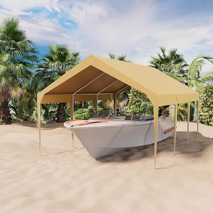 12 X 20FT Heavy Duty Carport, Portable Garage Shelter, Portable Car Tent Garage Waterproof UV-Resistant for Car, Truck