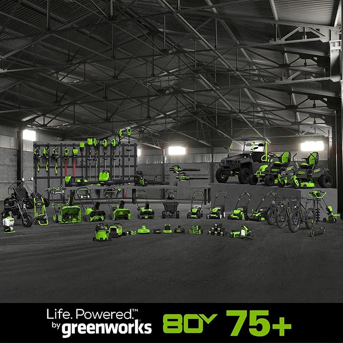 Greenworks 80V Brushless Cordless Yard Tool Combo Kit with 2.0Ah Battery & Rapid Charger – 16" Dual-Line String Trimmer and 500 CFM / 125 MPH Leaf Blower, Variable Speed, 4-Year Warranty