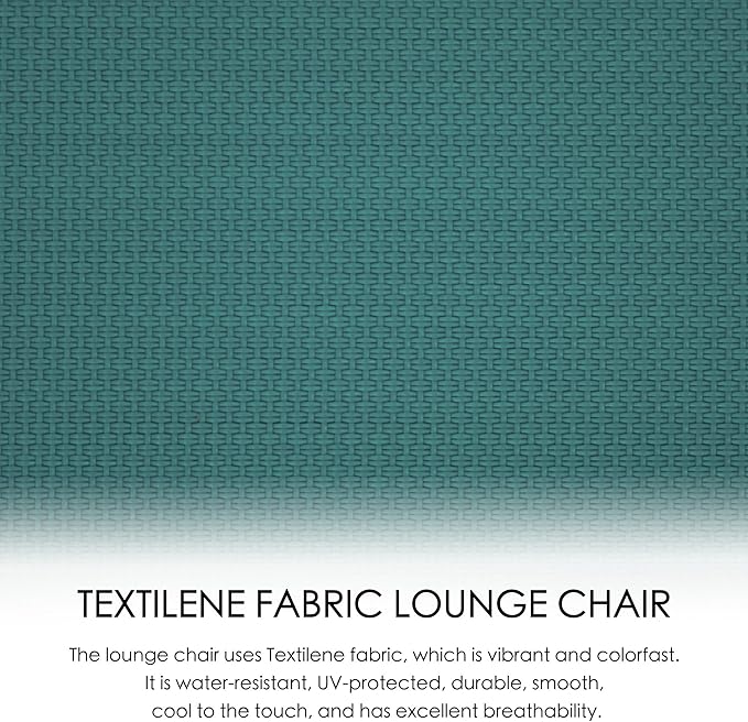 Kozyard Lounge Chair Outdoor Foldable Outdoor Lounge Chair (2MintGreen Textilence W/O Table)