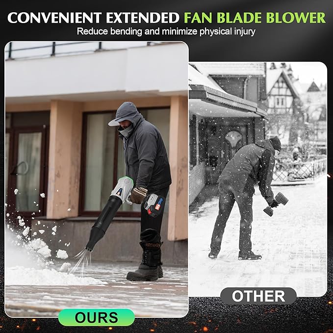 3 in 1 Cordless Leaf Blower Lightweight with Storage Box， 800,000 RPM Leaf Blower Cordless with 2 Battery and Charger,Easy Use Hand Held Blowers for Lawn Care, Dust,Gifts for Men