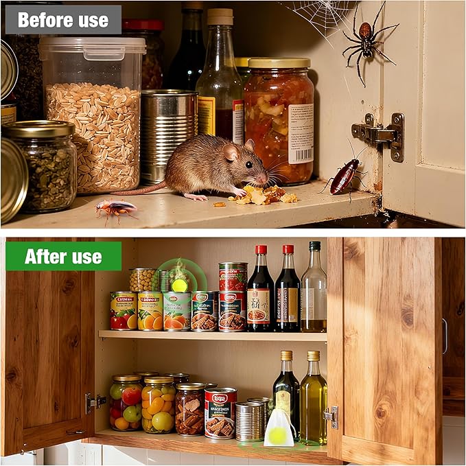 Rodent Repellent Indoor/Outdoor, 24Pack Pest Repellent, Natural Peppermint Oil Pest and Mice Rat Repellents, Long-Lasting Repel Mice, Spider, Roaches, Squirrels, Ants, Rodents