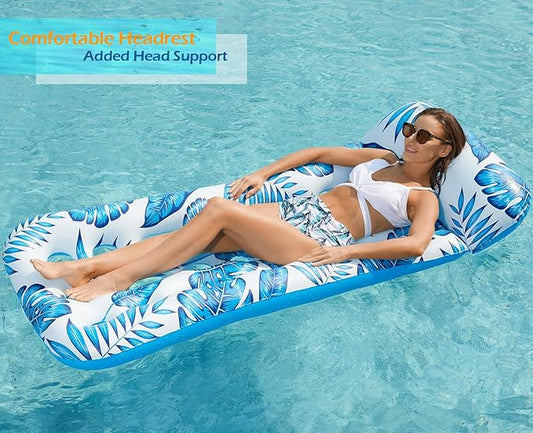 Jasonwell Inflatable Pool Float Lounge - Floaties Rafts for Adults Floating Lounger Sun Tanning Floats Cool Water Floaty Swimming Lake Beach Party Toys