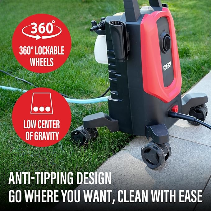 Pressure Washer,5200PSI Power Washer with 4 Quick Connect Nozzles, High Pressure Cleaning Machine with Foam Cannon for Cars/Fences/Driveways/Patios/Home Cleaning