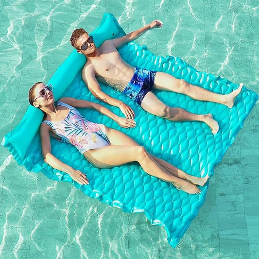 Jasonwell Floating Mat Pool Floats - Giant Inflatable Pool Float Lake Raft Lounge Floating Water Mat for Swimming Pool Floatie Lounger Beach Pool Party Toy for Adults & Kids