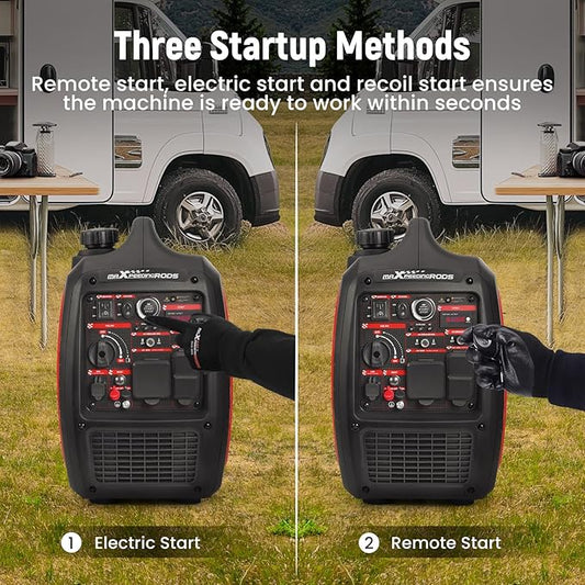 maXpeedingrods 4800W Gasoline Inverter Generator, Electric Start and Remote Start, Gas Powered Generator for Outdoor Camping, Home Backup, EPA Compliant