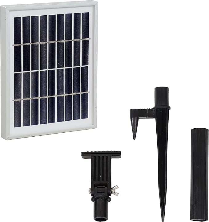 Sunnydaze 45-Inch 2-Tier Arcade Outdoor Solar Water Fountain - Outdoor Water Feature with LED Light for Garden, Patio, Yard or Balcony - Black