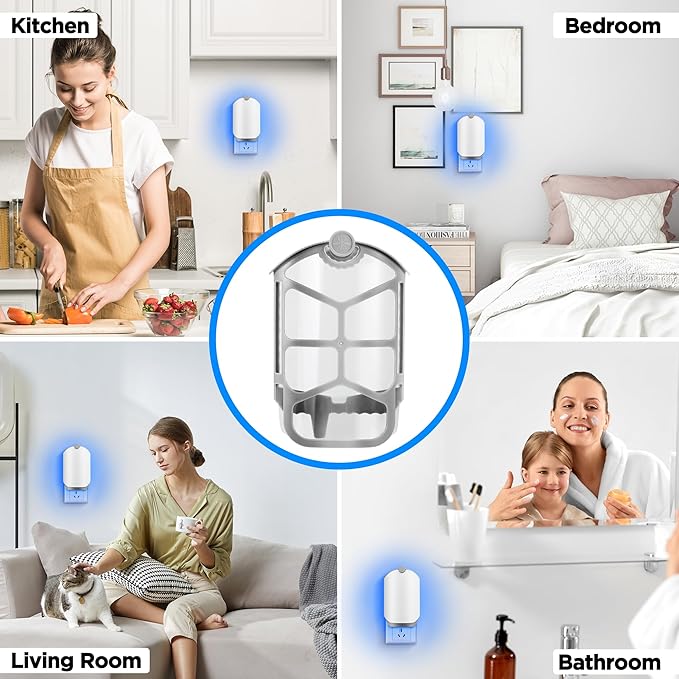 12 Pack Refill Cartridge Kit Replacement Compatible with ZEVO M364 and ZEVO Max Plug-in Light Flying Insect Trap Refill for Indoors Refill Replacement Sticky Pads for Bug Catcher