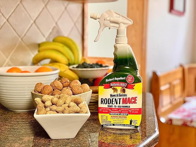 Nature's MACE 1 Gal Rodent Repellent Spray, Mouse & Rat Control for Car Engines, Repel Mice, Indoor & Outdoor Spray, Stop Rodent Damage in House, Car, RV, Attic, Garage, Stops Nesting & Wire Chewing
