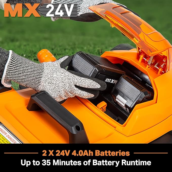 LawnMaster CLMF4815E 48V MAX* 15-inch Brushless Cordless Lawn Mower with 2X24V MAX* 4.0Ah Battery and a Dual Charger