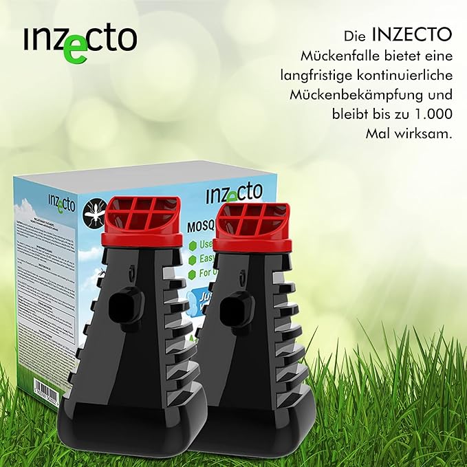 Mosquito Control Trap — Device to Effectively Kill Mosquitoes & Their Larvae — Outdoor Mosquito Eradicator That is Effective Long-Term — Activates with Tap Water — 2 Traps