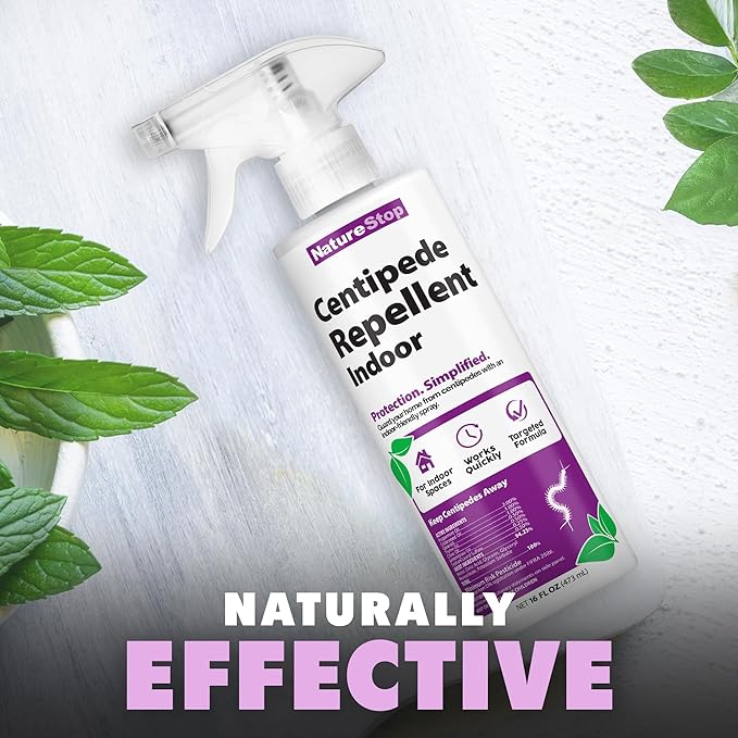 Centipede Repellent Spray for Indoor Use, Centipede Deterrent for Basements & Bathrooms, 16 oz (475mL)