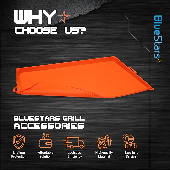 22" Upgraded Silicone Griddle Cover Mat for Blackstone 22" Inch Grill | EasyGrip Feature, Heavy-Duty Food-Grade Protection | Keep Your Grill Clean & Rust-Free All Season