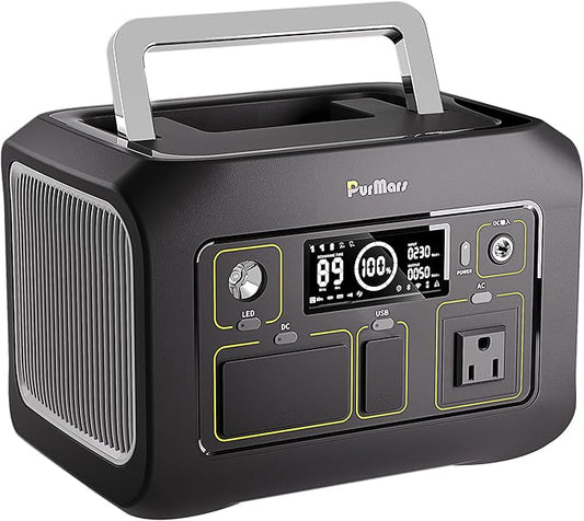 Portable Power Station 300W(Peak 500W),288Wh (90,000mAh) Solar Generator with 110V Pure Sine Wave AC Outlet,lifepo4 Battery Portable Power Bank for Outdoor Camping, Traveling,and Emergencies