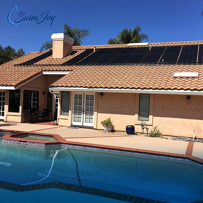 Industrial Grade Solar Pool Heater DIY Kit - Superior High-Wind Strapless Mounting System & Maximum Freeze Resistance (2-4'x6.5' / 52 Square Feet)