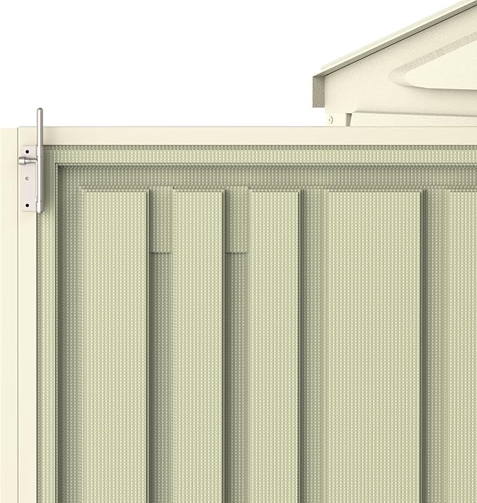 Duramax SidePro 10.5 Ft. x 3 Ft. Vinyl Garden Storage Shed | Made of Fire Retardant PVC Resin, All-Weather, Waterproof Outdoor Solution, Store Bikes, Tools, BBQ, Home Gym | Strong Metal Roof Structure