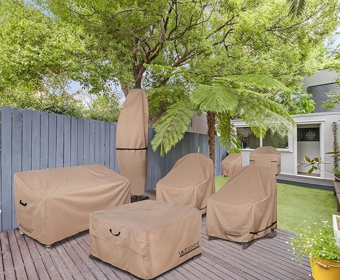 ULTCOVER Patio Fire Pit Table Cover Square 44 inch Outdoor Waterproof Fire Bowl Cover