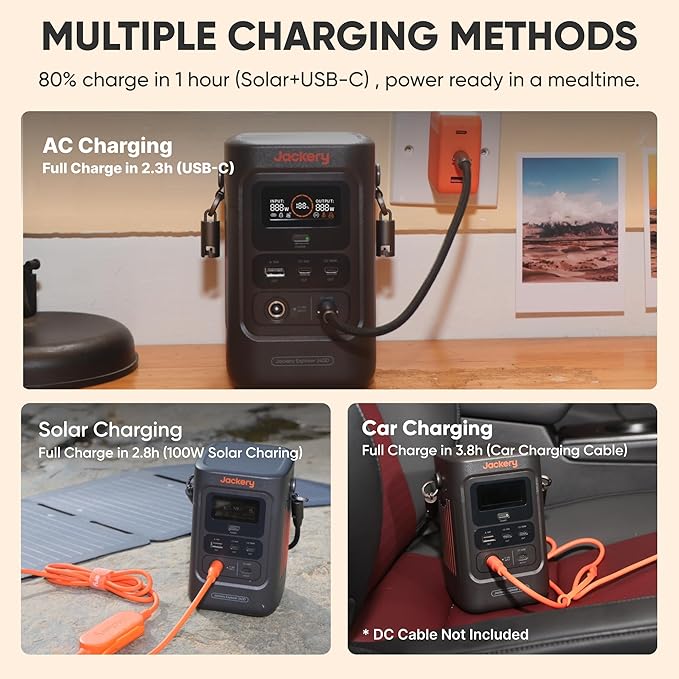 Jackery Explorer 240D Power Bank with Adjustable Strap