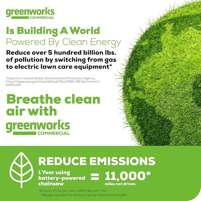 Greenworks 82V 16" Brushless (2.4 kW) Cordless Chainsaw (225 Cuts Per Charge), 4.0Ah Battery and Dual Port Rapid Charger (Great For Landscapers and Professionals