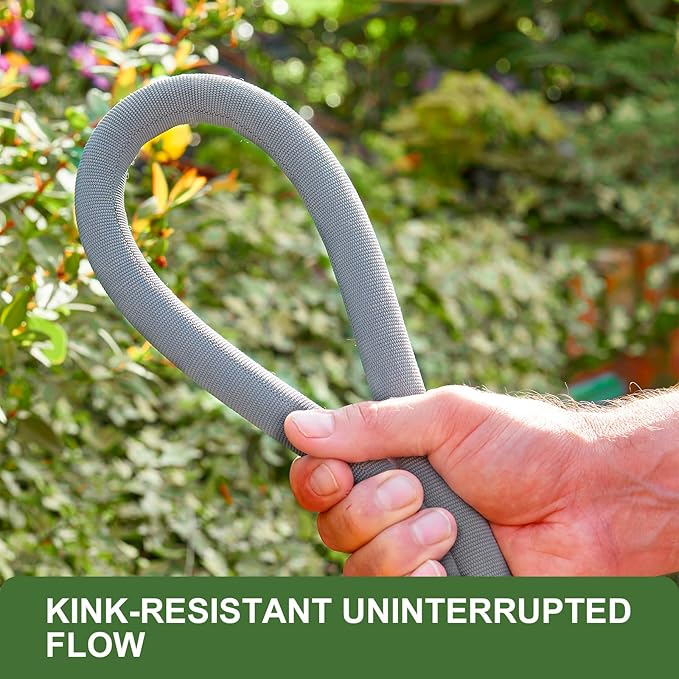 2025 Upgraded 100FT Non-Expanding Garden Hose, Ultra-Light & Flexible Water Hose - Burst-Resistant, Kink-Free, High-Pressure, All-Weather Use for Lawns, Gardens, and Outdoor Cleaning