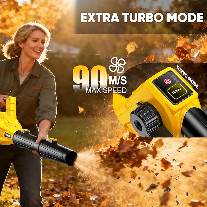 LITEKON Leaf Blower Cordless, 700CFM & 13 Speed Modes, Brushless Electric Cordless Leaf Blowers with 2 x 5.0Ah Batteries and Charger, 21V Powerful Blowers for Lawn Care, Blowing Leaves, Dust, Snow