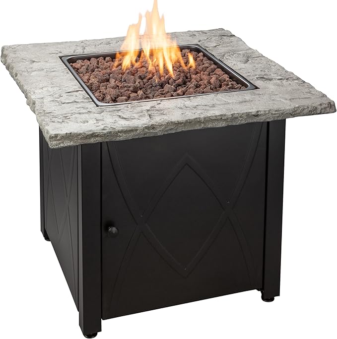 Endless Summer 30" Propane Gas Outdoor Fire Table, Brown