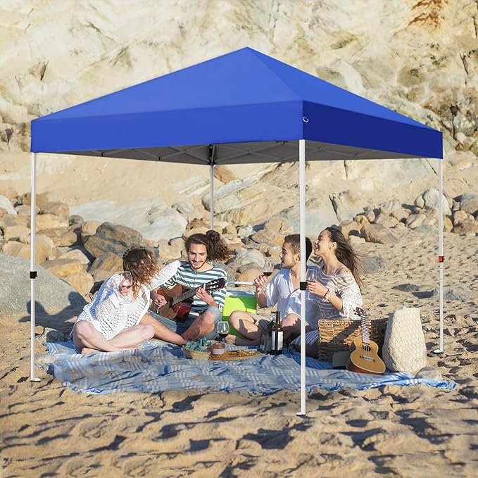 Northroad 8X8 FT Pop Up Canopy, Outdoor Instant Canopy Tent w/Carrying Bag, Portable Gazebo Shelter for Wedding Party,Commercial Event,Patio,Garden,Beach -Blue