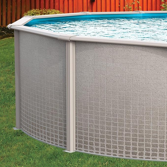 In The Swim 15' x 30' Oval Above Ground Swimming Pool - Freestyle Package - Featuring: Sand Filter, Pump System and A-Frame Ladder