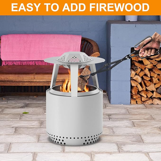 Heat Deflector for Solo Stove Ranger Accessories, Heat Diffuser for Solo Stove Ranger 15" Firepit Captures & Redirects Warmth, 304 Stainless Steel Ranger Heat Deflector with Carrying Handle & 3 Legs