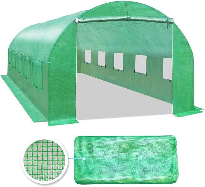 BenefitUSA Replacement Cover for Greenhouse (24.6'x10'x7')