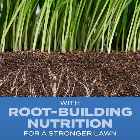 Scotts Turf Builder Grass Seed Sun and Shade Mix with Fertilizer and Soil Improver, Thrives in Many Conditions, 32 lbs.