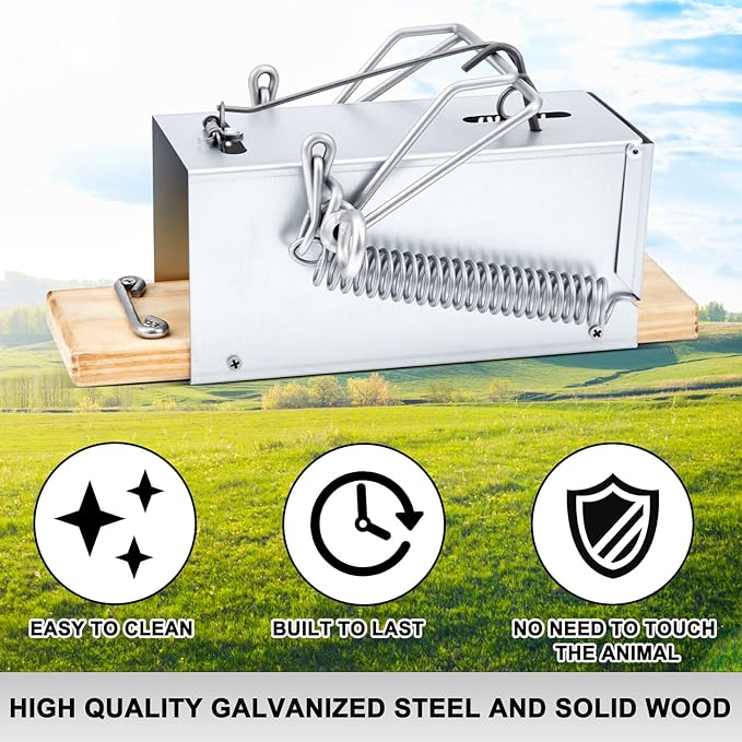 Qualirey 1 Pcs Tube Trap Squirrel Trap Outdoor Safe and Effective Pest Control Squirrel Killer for Commercial and Residential for Backyards, Patios, and Gardens