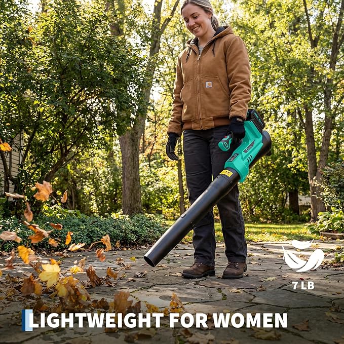 Cordless Leaf Blower - 550CFM & 150MPH, Electric Leaf Blower 2 * 2.0Ah Battery, 20V Blowers Cordless, Lightweight Battery Blowers for Lawn, Patio, Yard, Garden, Outdoor