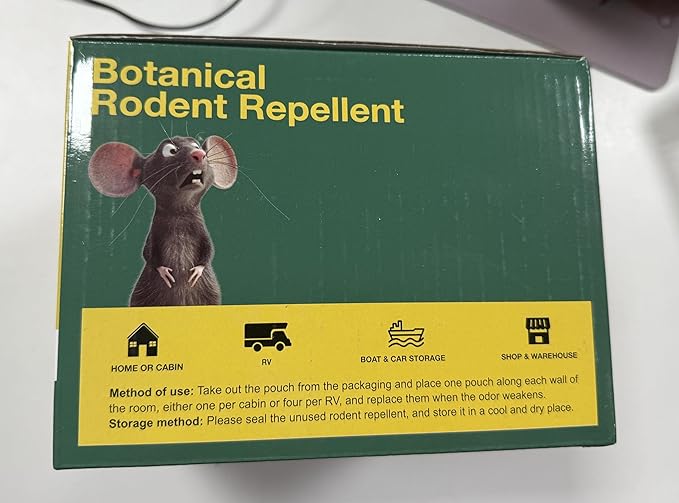 30PCS Rodent Deterrent Pouches, Plant-Based Ingredients, Ideal for Home Use